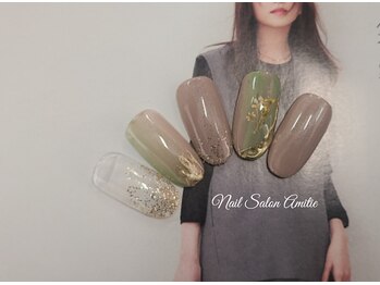 ネイルサロン アミティエ(Nail Salon Amitie)/. *押し花×nuance nail *.□