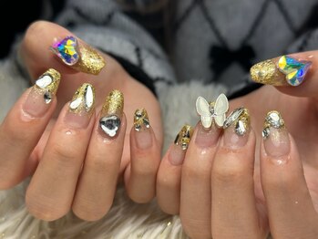 レディスペネイル ノウラ 名駅店(Redispe nail NouRa)/キラキラネイル