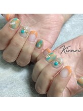 キラリ(Kirari)/夏フレンチネイル