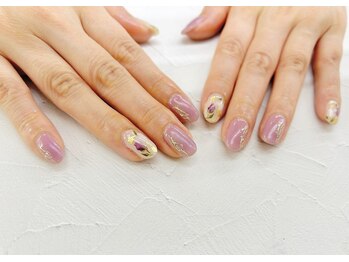 ネイルベースキュウロク(NAILBASE96)/ニュアンスアンティークフラワー