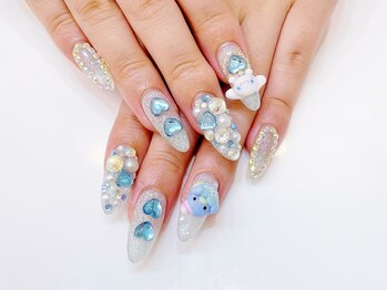 ネイルコレクション ベビーピンク(Baby Pink)/ジェル放題+キャラ♪シナモン