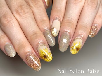 ライズ 本町店(Raize)/向日葵ネイル/お花/フラワー