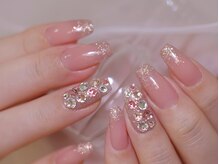 幻之花ネイル/じゅわグラ　ラメ掛け　