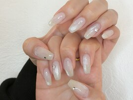 Vカット×マグネットネイル