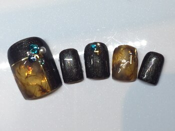 ラリュールネイル(L'Allure nail)/べっ甲フットネイル￥9900