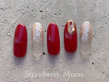 サロンストロベリームーン(Salon Strawberry Moon)/ニュアンスネイル　￥6980