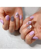 ブラン(blanc)/パープルネイル