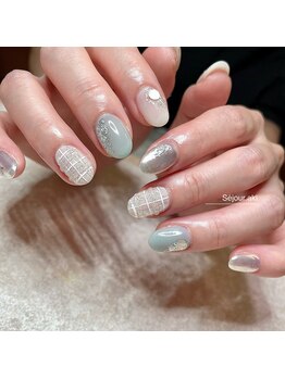 ミラーネイル/チェックネイル
