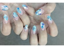 ネイルパキラ(nail pachira)/涼しげ☆夏シェルネイル