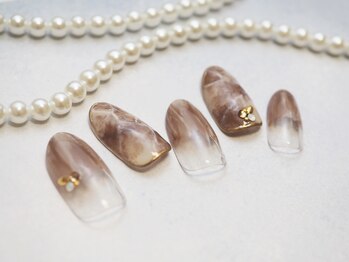 ネイルサロン ブランシュール(Nail Salon Blancheur)/グレージュカモフラネイル