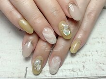 トゥーシェネイルズ(Touche'nails)/春天然石デザイン