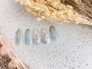 ネイルサロン&スクール ジーナ(GINA)/きらきら大理石ネイル