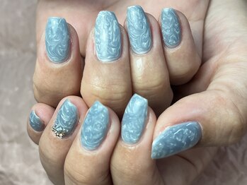 トリー アンド デリー(Toliy&Deliy)/優雅なブルーマーブルネイル