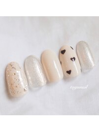 ハートホログラムネイル