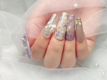 プティ アイビューティ 京橋店(peTiT eyebeauty)/紫陽花 梅雨 韓国ネイル