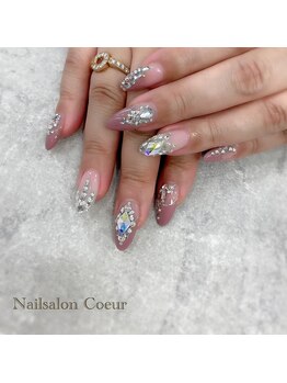 ネイルサロン クール(Nailsalon Coeur)/キラキラ ブライダルネイル