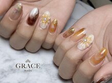 グレース ネイルズ(GRACE nails)/お花ニュアンスネイル