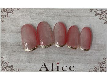 ネイルアンドアイラッシュ アリス(Alice)/デザインネイル￥7000（税込）