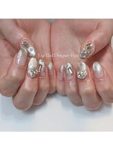 アイネイルデザイナーフジイ(Fujii)/マグネットグラデとビジュー