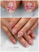 ネイルアトリエルカ(nail atelier LUCA)/M-251 大人可愛い押し花ネイル