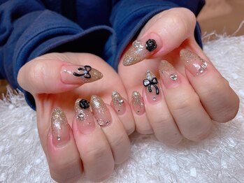 レアネイル 新宿(le'a nail)/ラメグラデーションネイル
