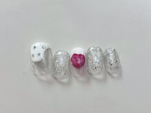 ネイルメゾン 天神店(NAIL MAISON)/ラメ落書きハート¥7000