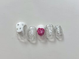 ラメ落書きハート¥6000