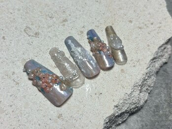 プティ アイビューティ 京橋店(peTiT eyebeauty)/ニュアンスネイル パールネイル