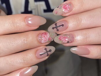 シェルネイル(SHELL NAIL)/バラ十字ネイル/staff:hirahara