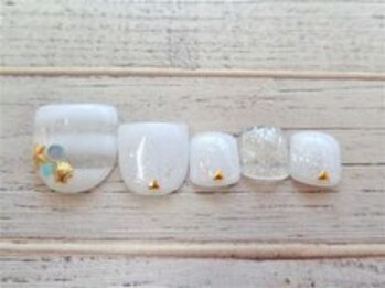 ブランロール 中目黒店(Blanl'or)/【Foot】涼し気ボーダーネイル