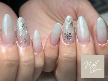 ネイルセッション(nail session)/シンプル白グラ
