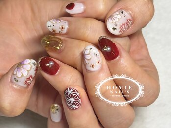 ホーミーネイルズ アットオフザリップパーク(HOMIE Nails at off the Lip park)の写真/持ち込みデザインもOK！周りと差をつける繊細なアートもお任せ♪高い技術で仕上がり・モチの良さも◎