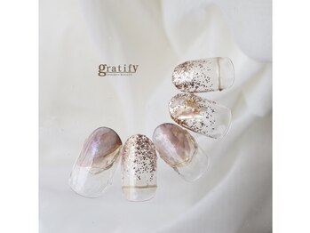 ニュアンス×大理石ネイル