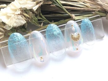 ネイルサロンアンドスクール ラフィーネ 池袋店/オーロラネイル◆￥6990