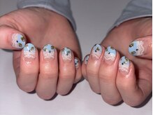 ジェミーネイル シンジュク(Jemiy nail shinjuku)/【Remi】花フレンチレース¥10900