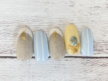 ネージュ バイ リアンジュ 辻堂(Neige by Reange)/ストライプ×砂フレンチ