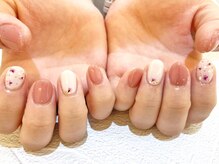 ライトウェーブ 長野駅前店/押し花の散りばめネイル♪