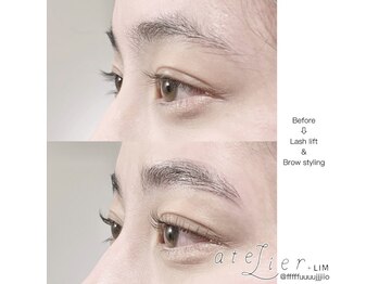 アトリエ プラス リム(atelier +LIM)/アイブロウ+パリジェンヌ