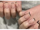 細フレンチネイル