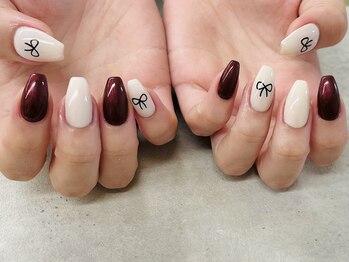 ネイルサロン ドゥ(Nail Salon Doux)/【ほり】リボンネイル