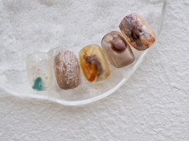 アースストーン風アートネイル