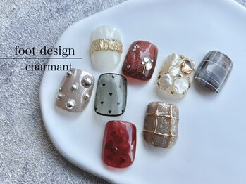 シャルモン(charmant)の写真/デザイン,カラーも種類豊富！心が弾むネイルを足元に★ワンカラーは60分仕上げ◎お忙しい方にもオススメ！