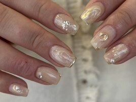 ホワイト ブライダルネイル