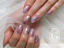 エアフォルクギンザ 横浜店(ERFOLG GINZA)/パープル蝶々ネイル！