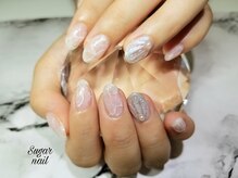 シュガーネイル(sugar nail)/貝殻ぷっくりネイル