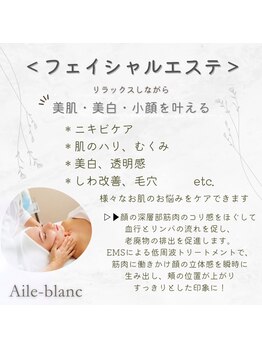 エルブラン(Aile-blanc)/毛穴/小顔/肩こり/フェイシャル 