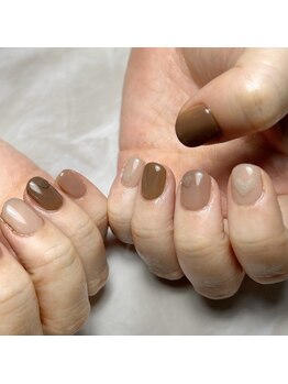 ぷっくりハート×ボアネイル