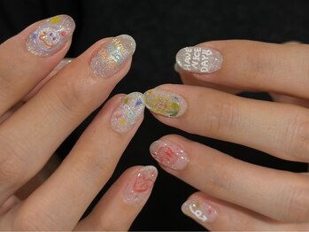 アノヴァ 明治神宮前 表参道(ANOVA)/キラキラベース×カラフル手描き