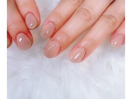 ベージュにラメ