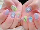 #梅雨ネイル#ガーリー